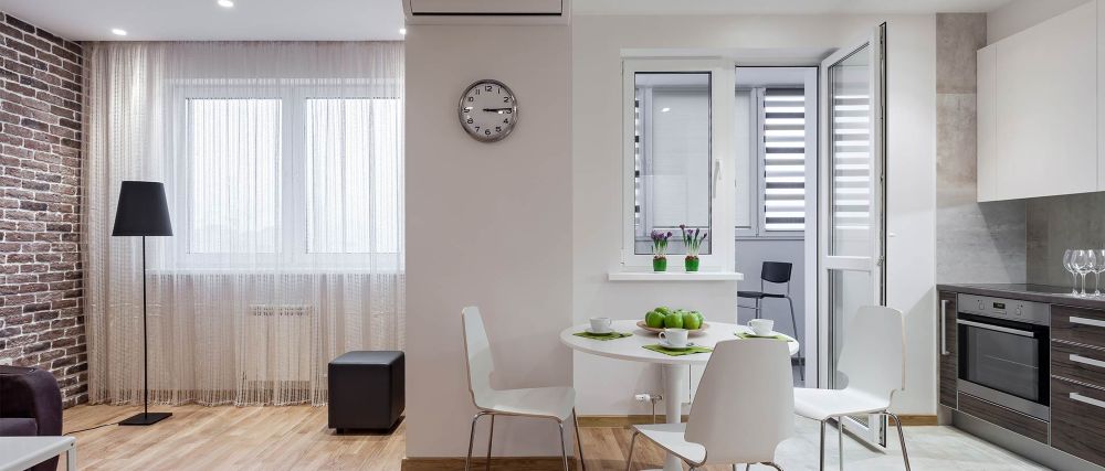 internal view of a property dining and living area
